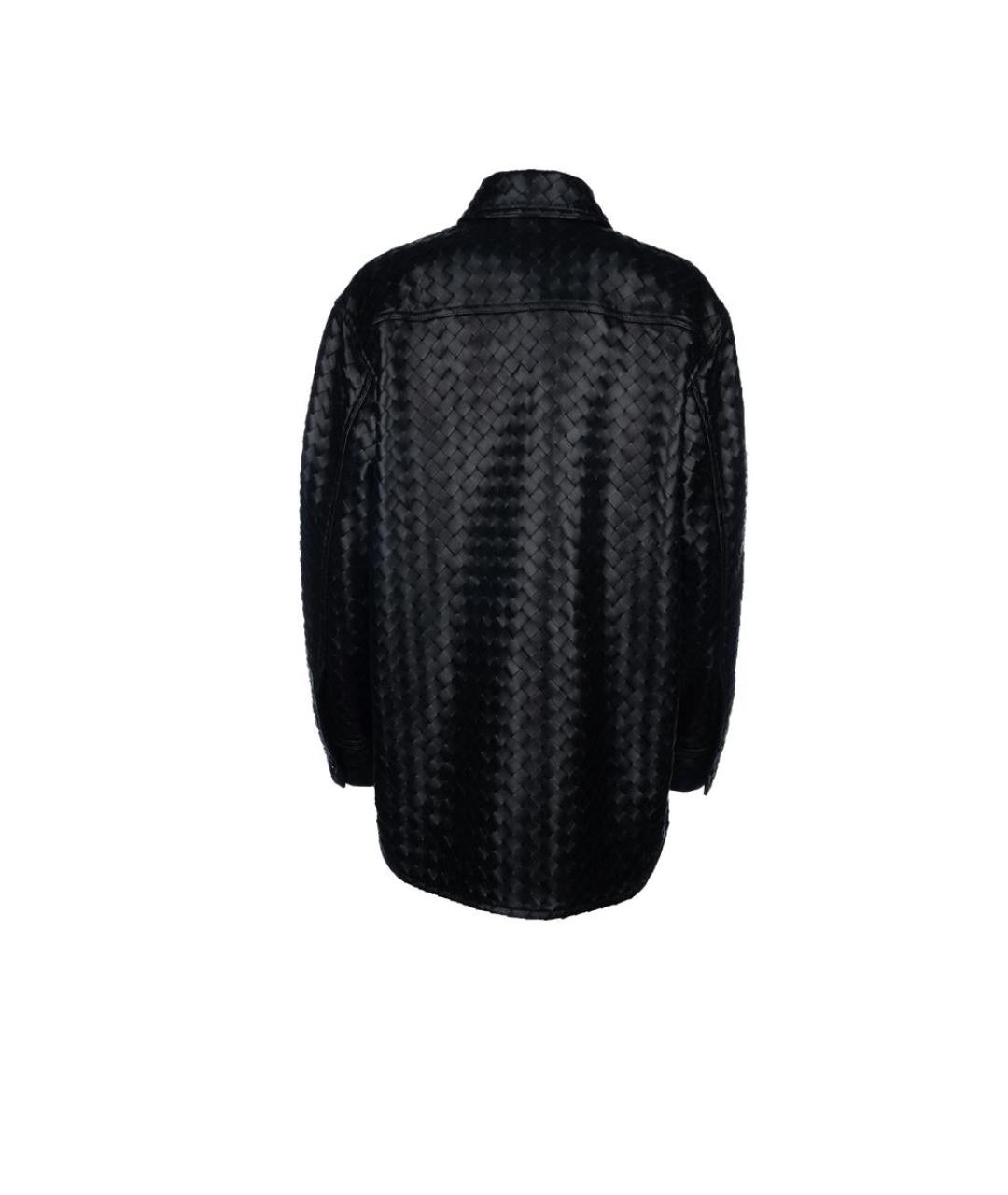 BOTTEGA VENETA Черная кожаная рубашка, фото 2