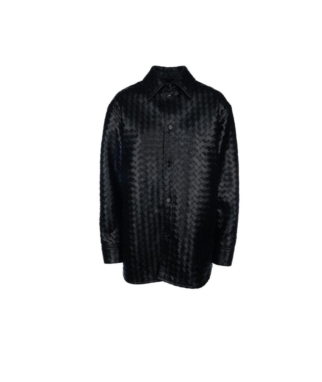 BOTTEGA VENETA Черная кожаная рубашка, фото 1