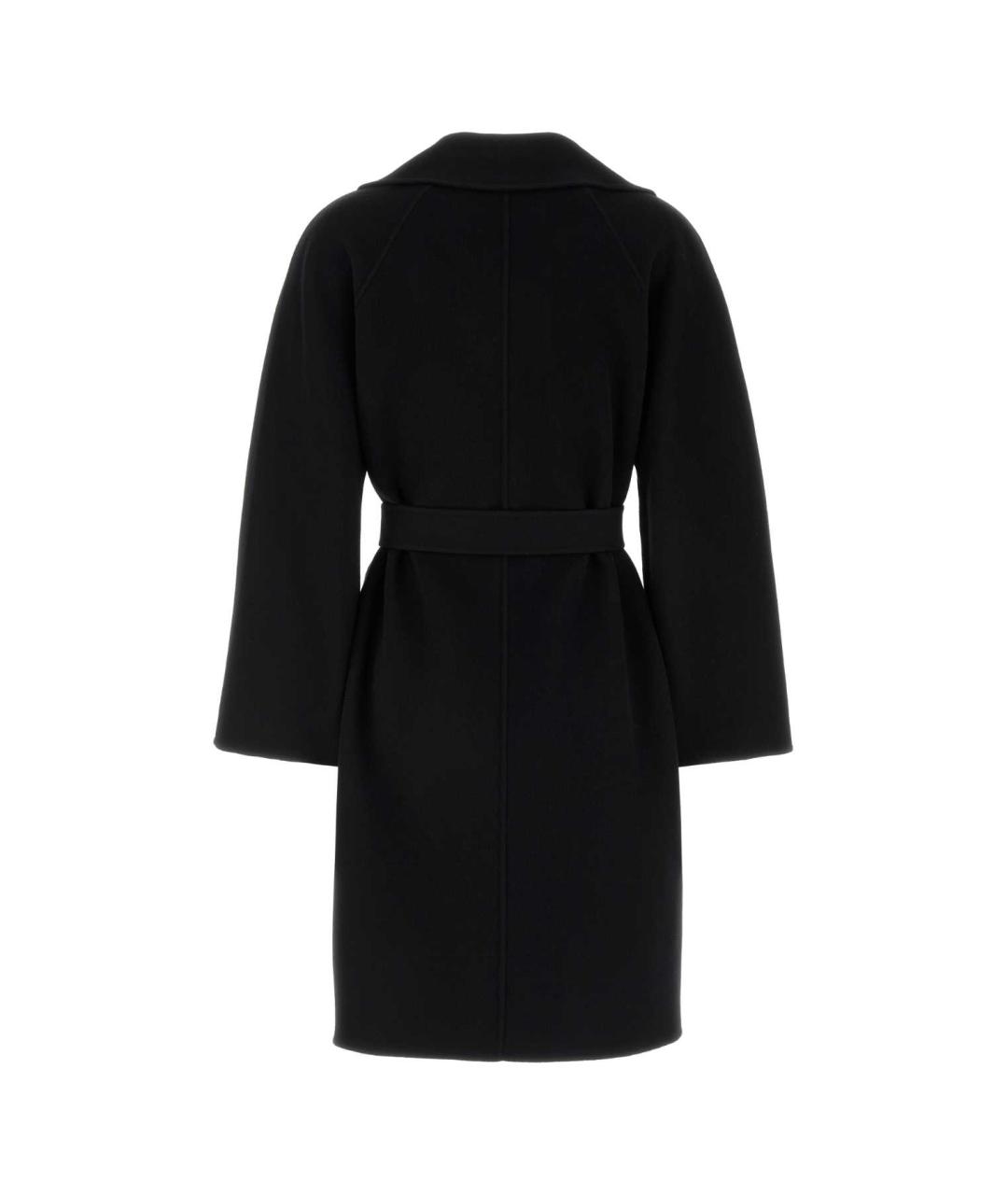 WEEKEND MAX MARA Черное шерстяное пальто, фото 2