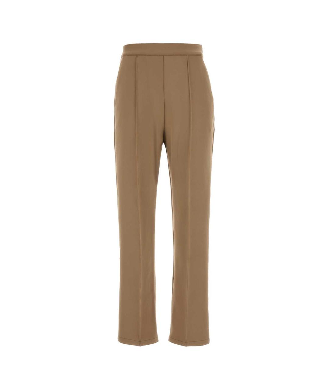 MAX MARA Коричневые прямые брюки, фото 1