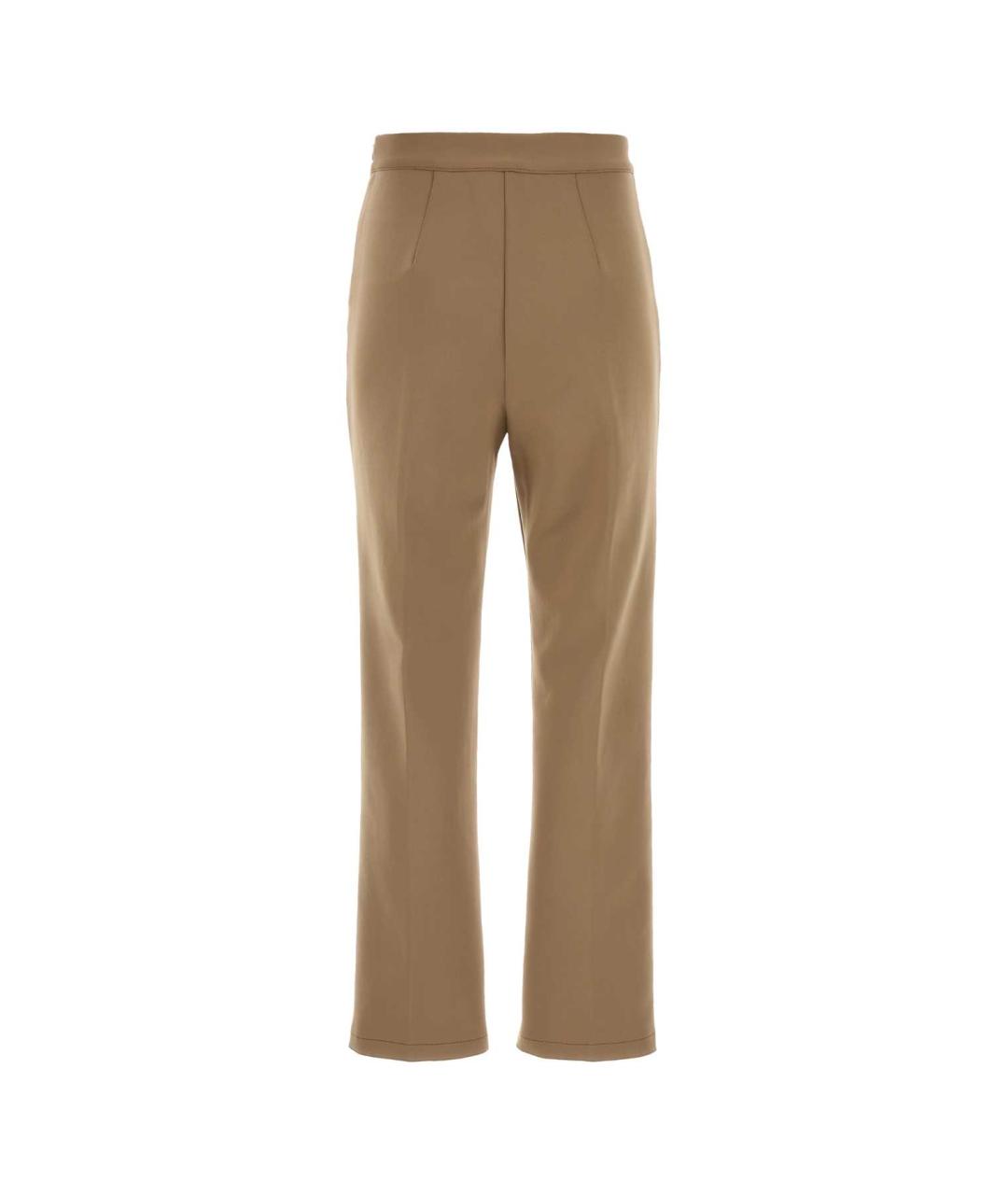 MAX MARA Коричневые прямые брюки, фото 2