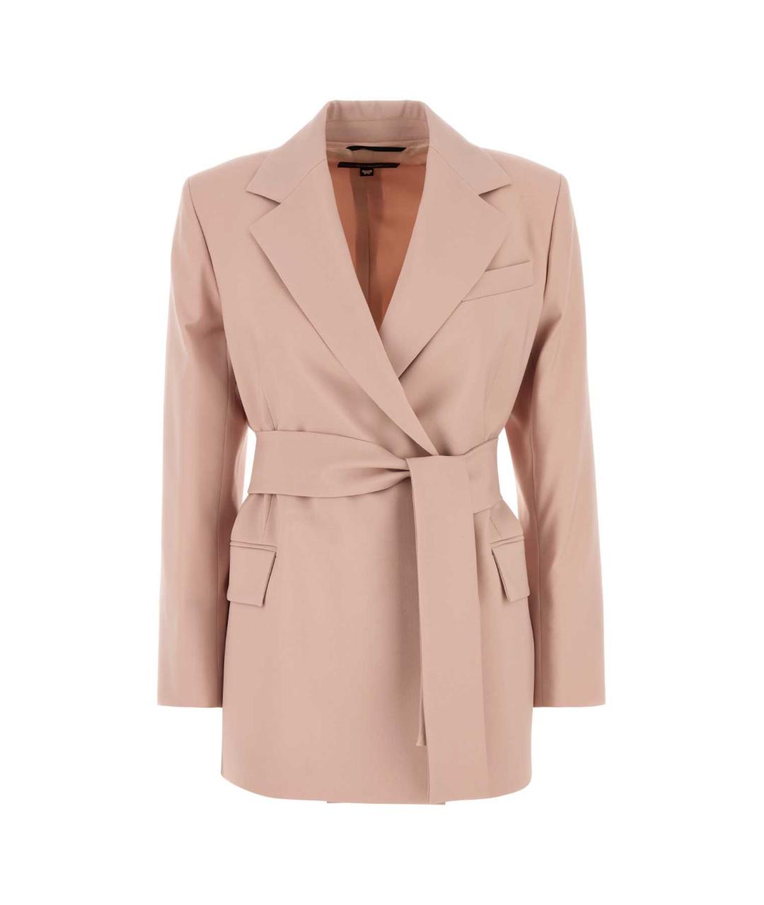 WEEKEND MAX MARA Розовый шерстяной жакет/пиджак, фото 1