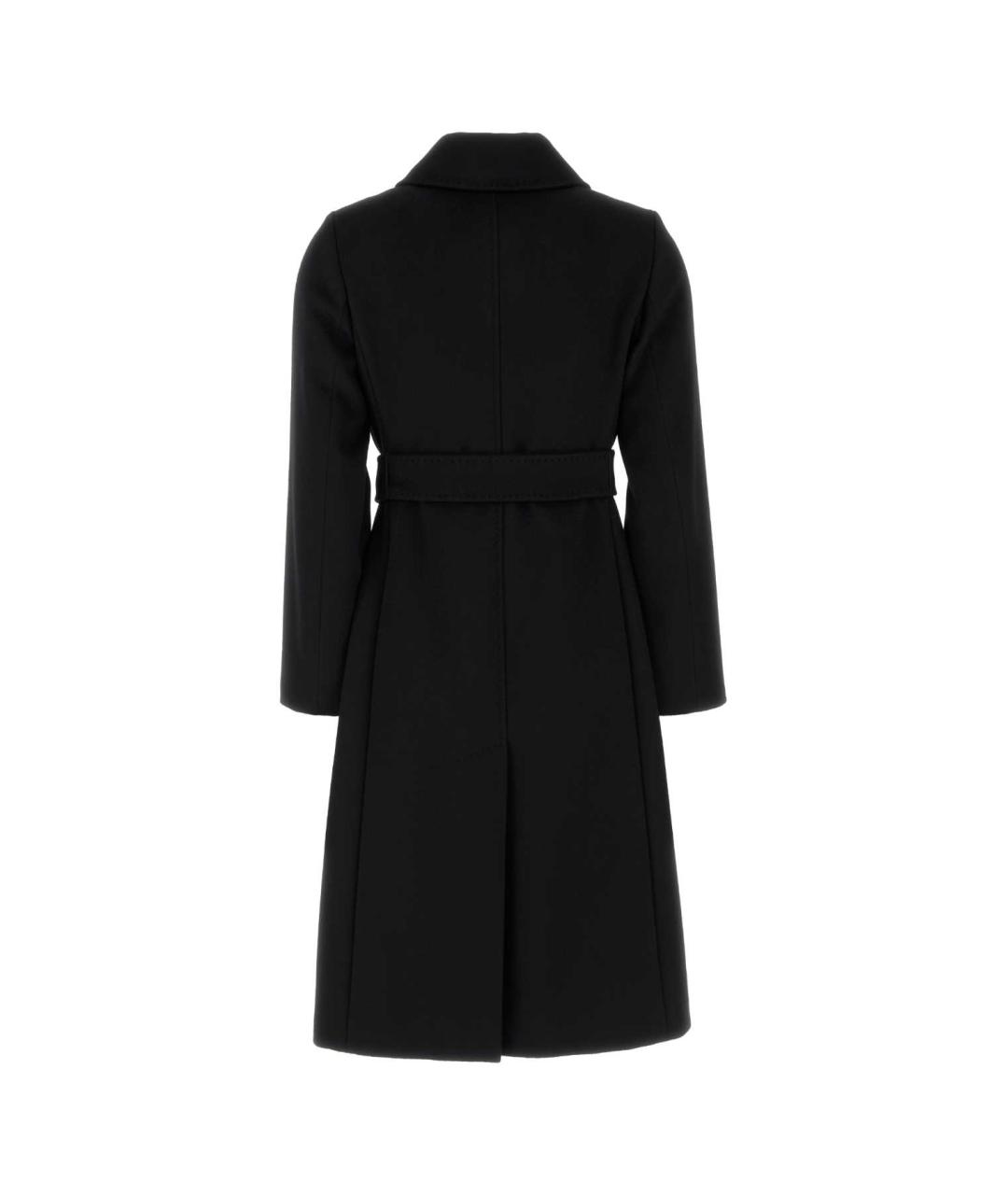 MAX MARA STUDIO Черное шерстяное пальто, фото 2