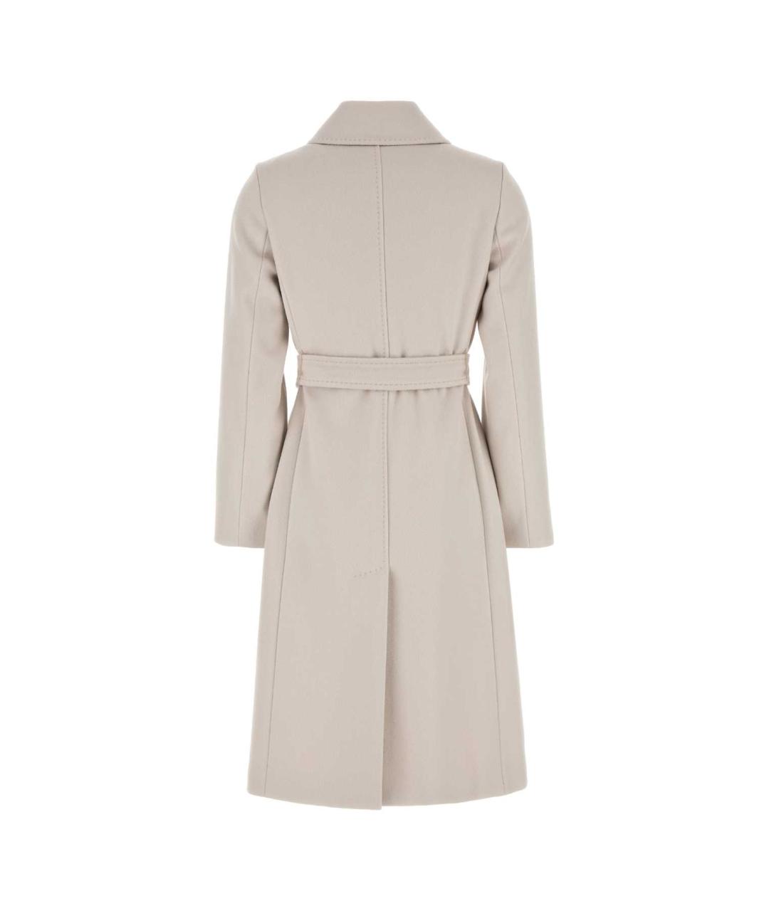 MAX MARA STUDIO Бежевое шерстяное пальто, фото 2