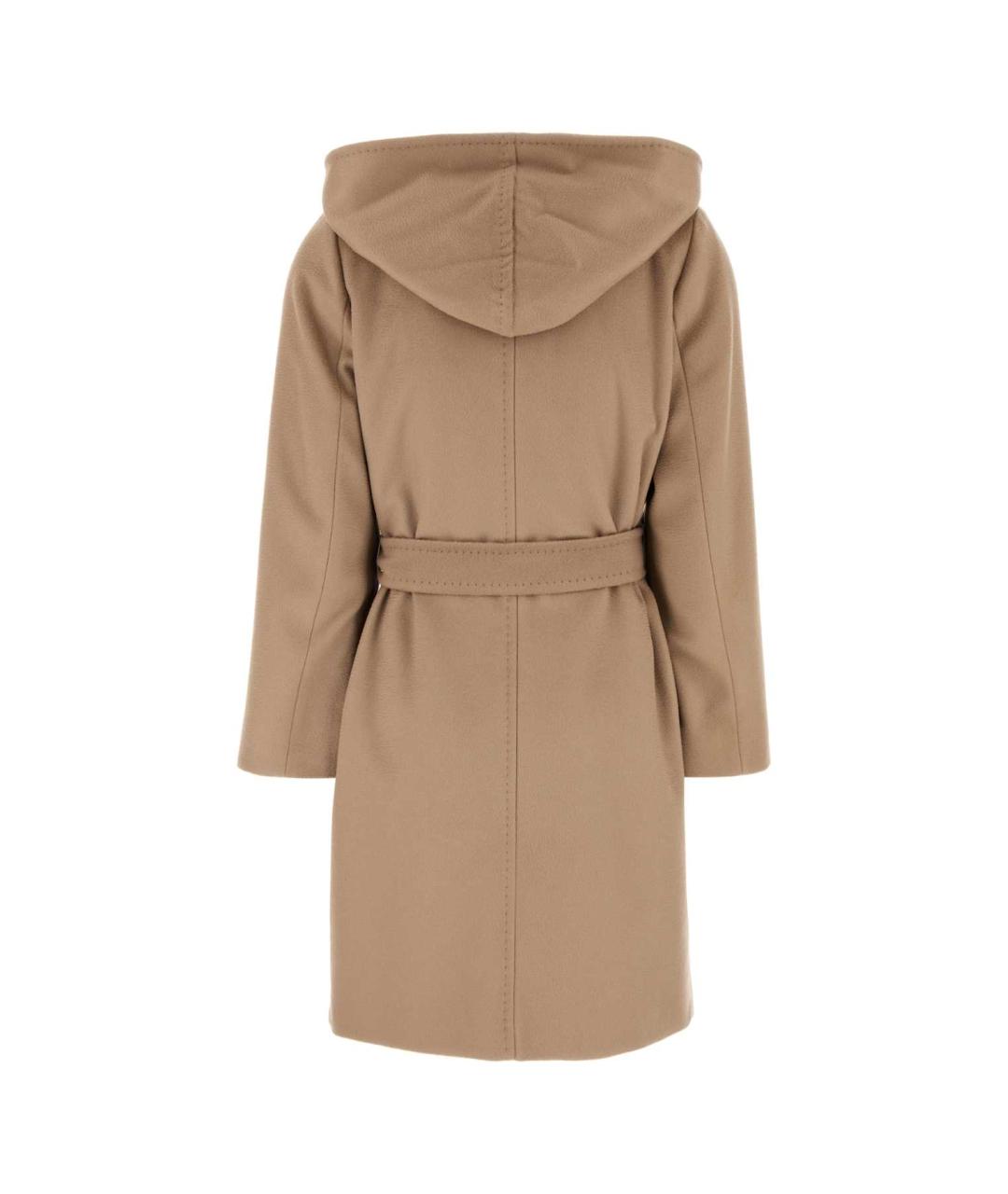 MAX MARA STUDIO Бежевое шерстяное пальто, фото 2