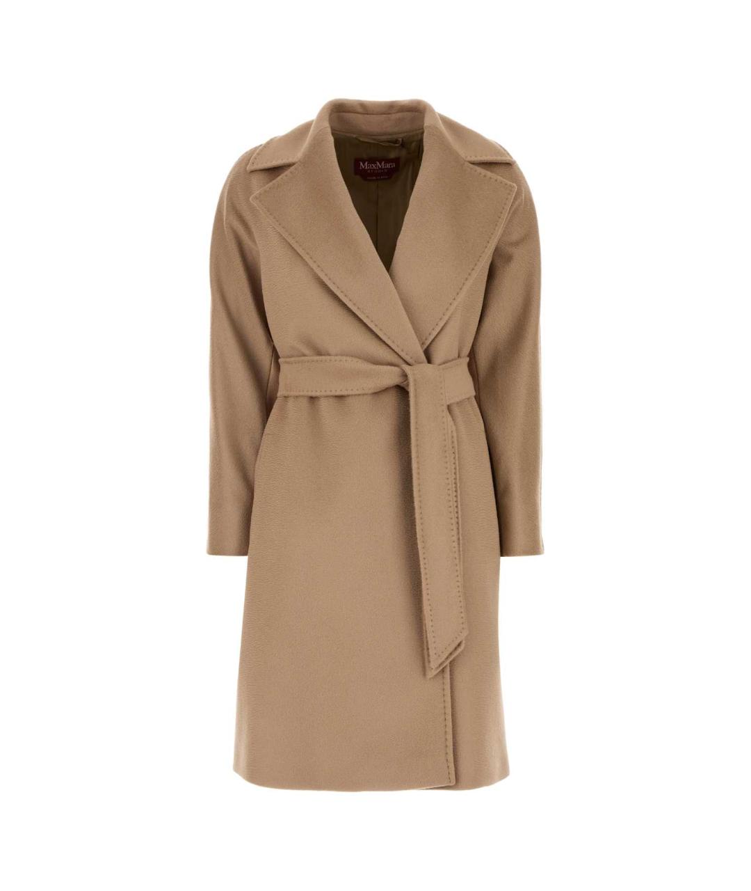 MAX MARA STUDIO Бежевое шерстяное пальто, фото 1