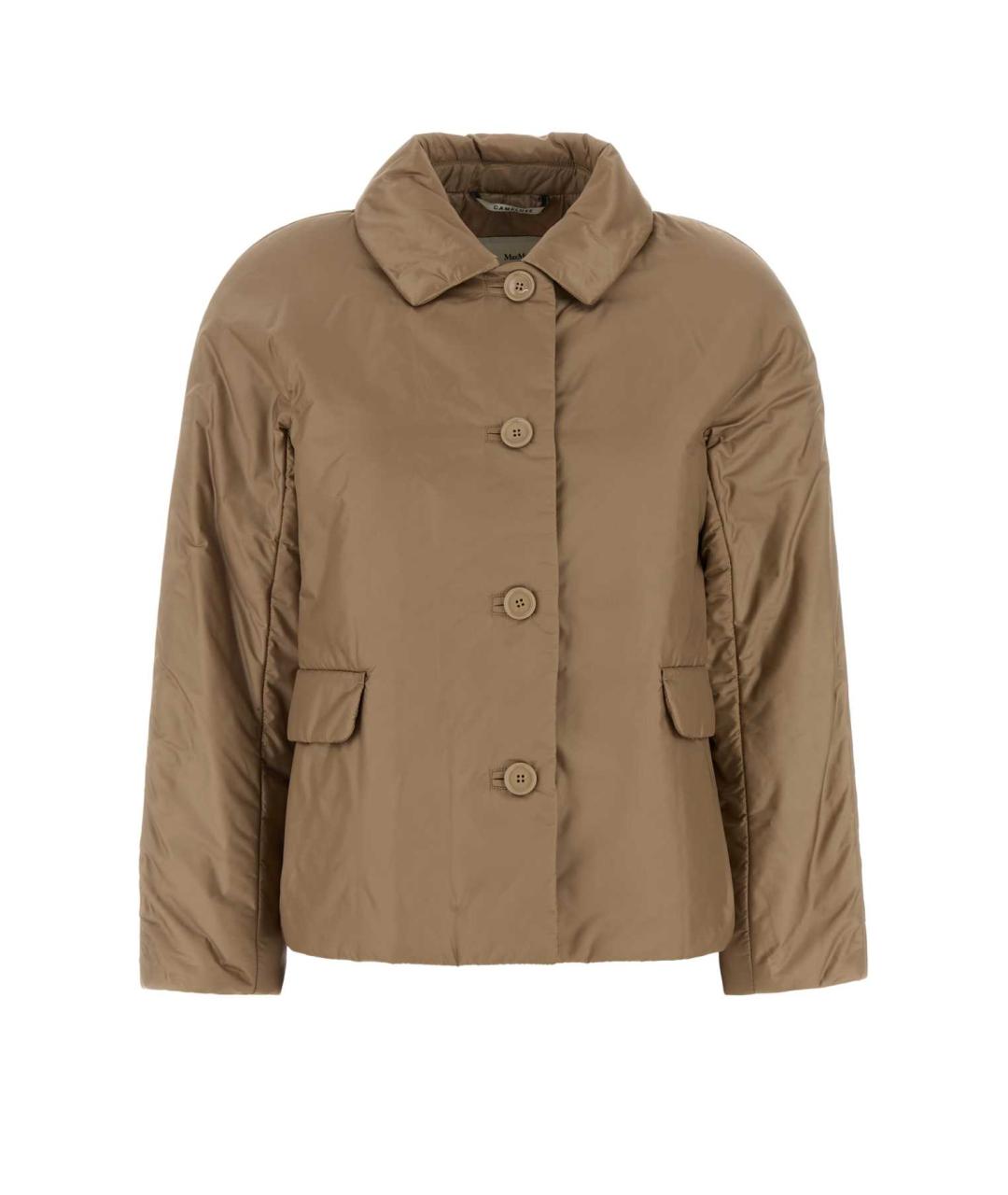 MAX MARA Бежевая полиэстеровая куртка, фото 1
