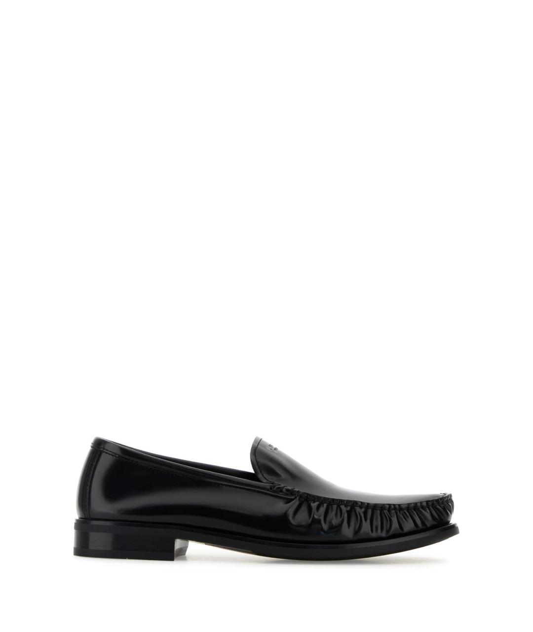 PRADA Черные кожаные лоферы, фото 1