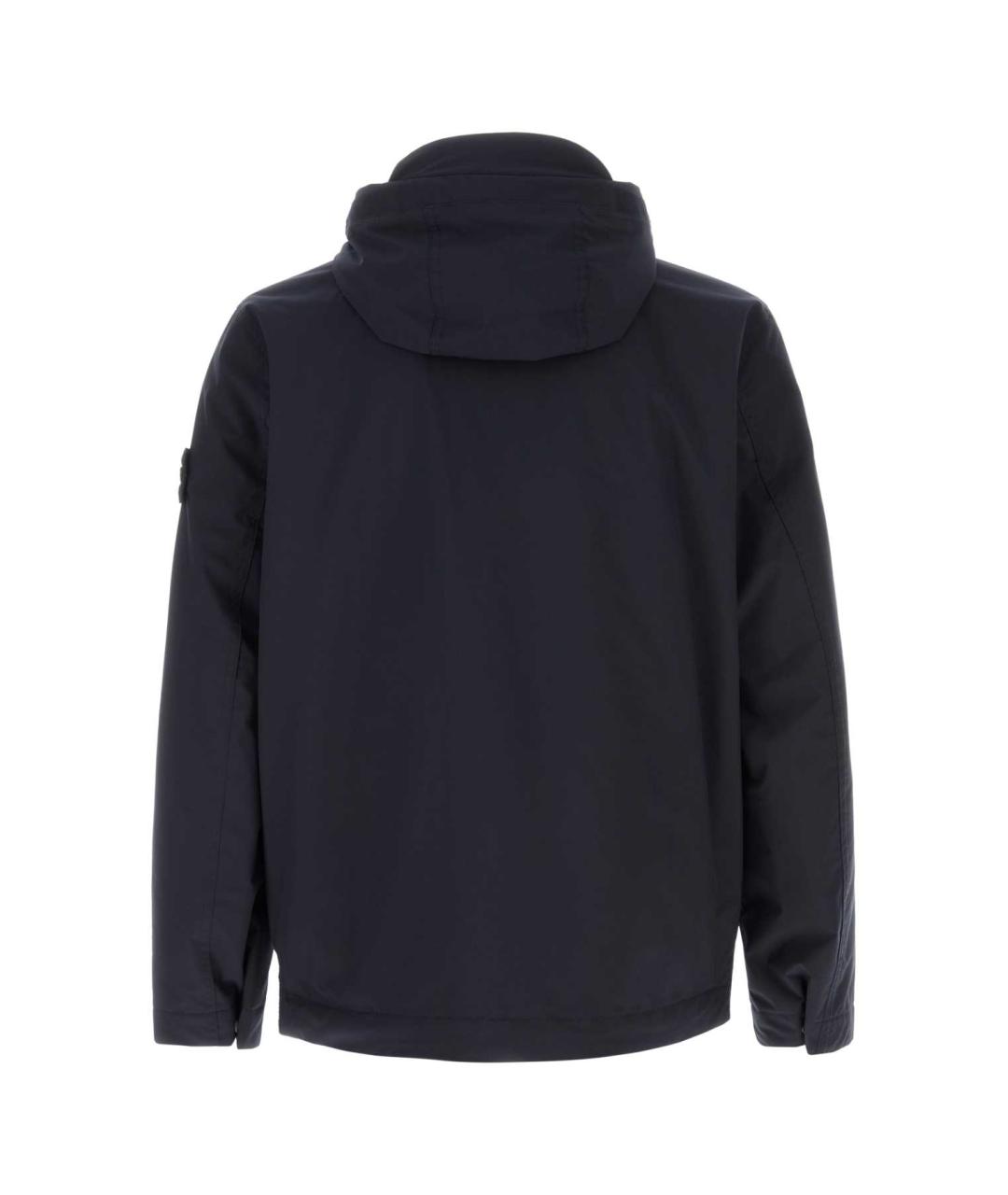 STONE ISLAND Темно-синяя полиэстеровая куртка, фото 2