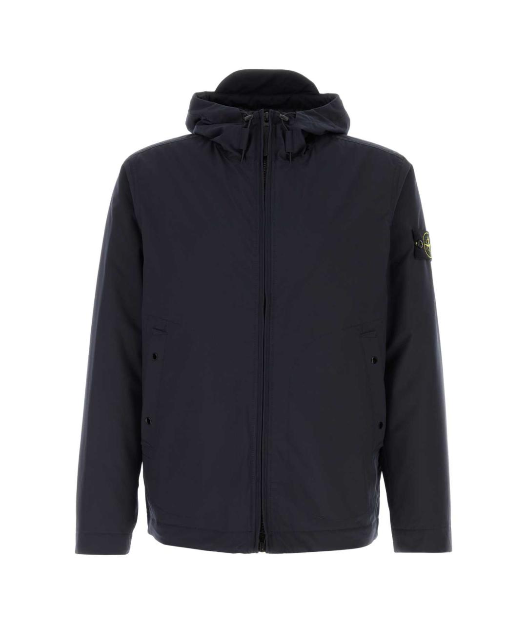 STONE ISLAND Темно-синяя полиэстеровая куртка, фото 1