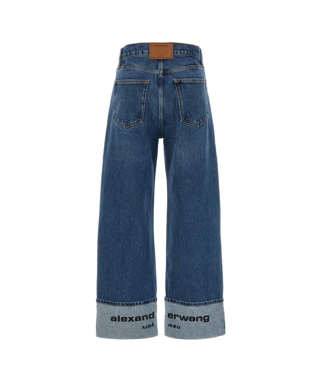 ALEXANDER WANG Синие хлопковые прямые джинсы, фото 2