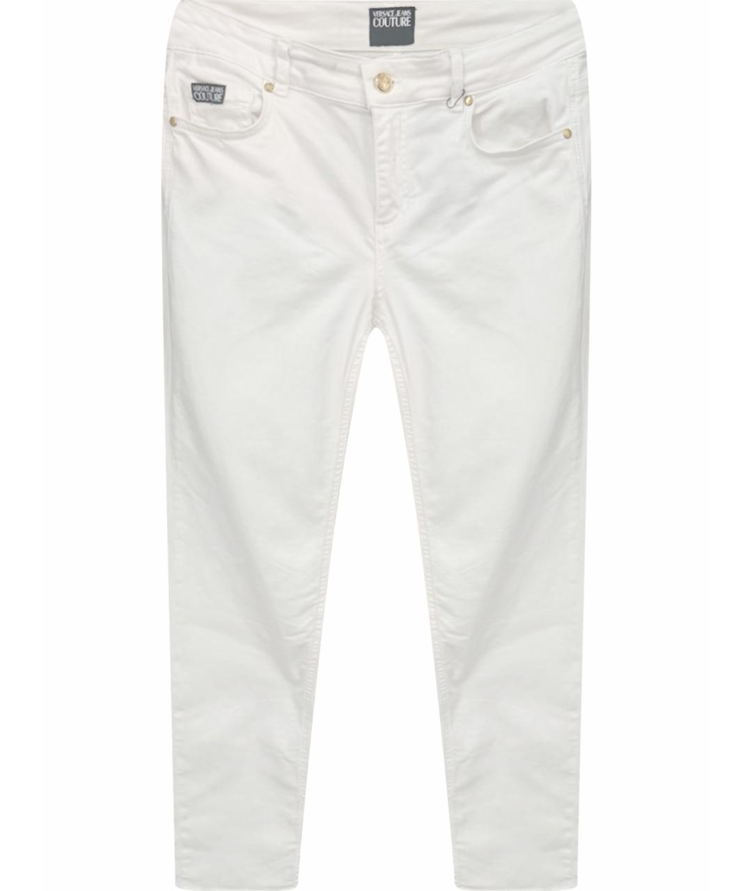 VERSACE JEANS COUTURE Белые хлопковые прямые джинсы, фото 1