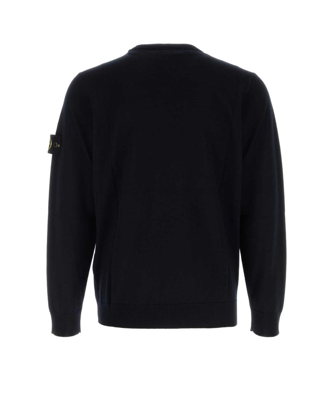 STONE ISLAND Темно-синий шерстяной джемпер / свитер, фото 2