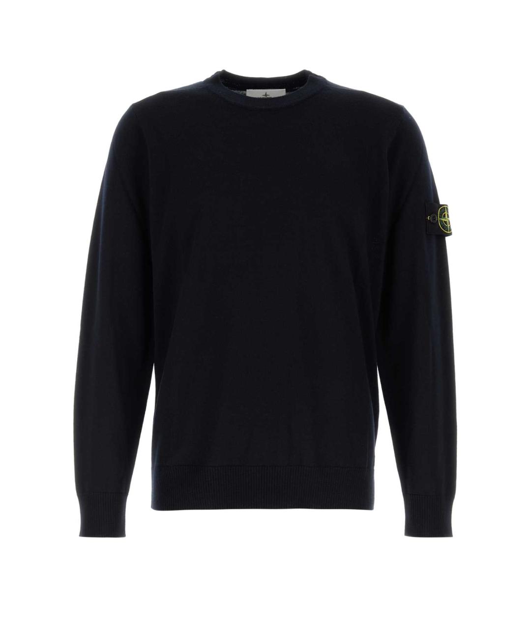 STONE ISLAND Темно-синий шерстяной джемпер / свитер, фото 1