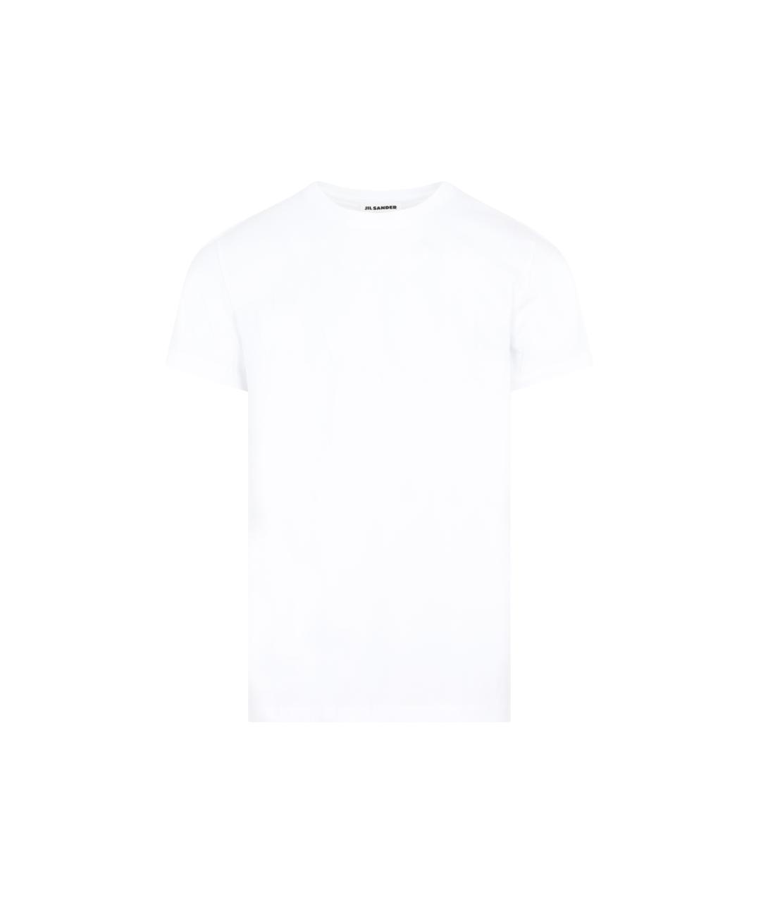 JIL SANDER Белая хлопковая футболка, фото 1