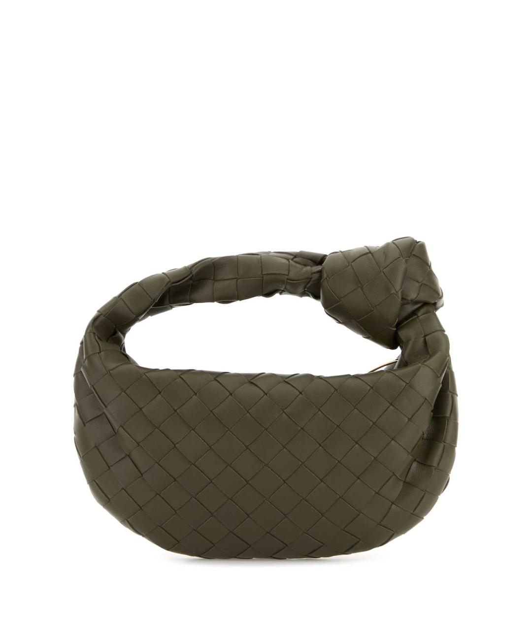 BOTTEGA VENETA Зеленая кожаная сумка с короткими ручками, фото 3