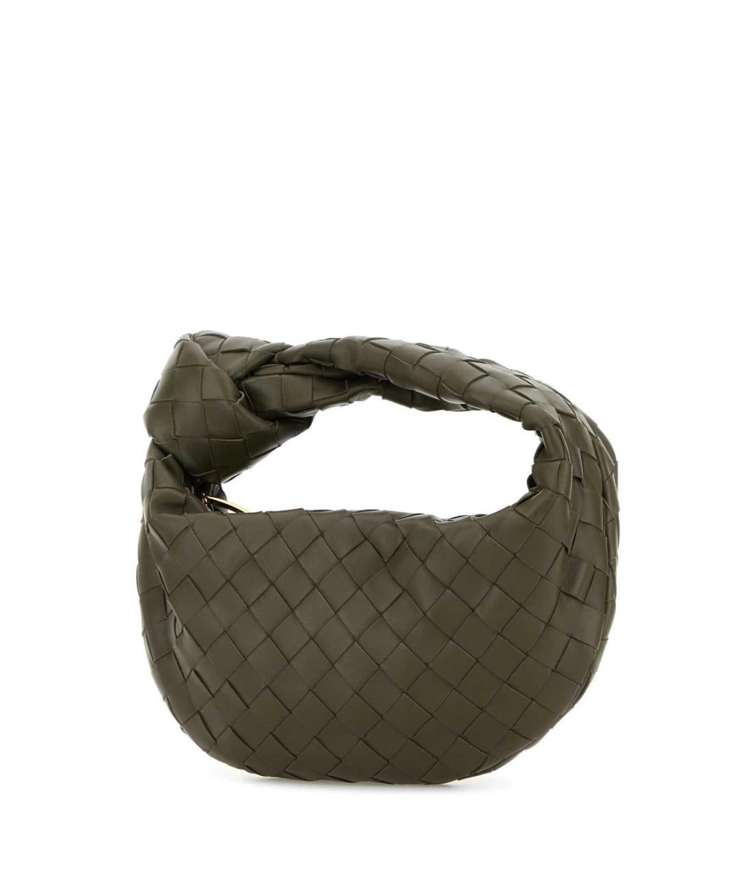 BOTTEGA VENETA Зеленая кожаная сумка с короткими ручками, фото 2