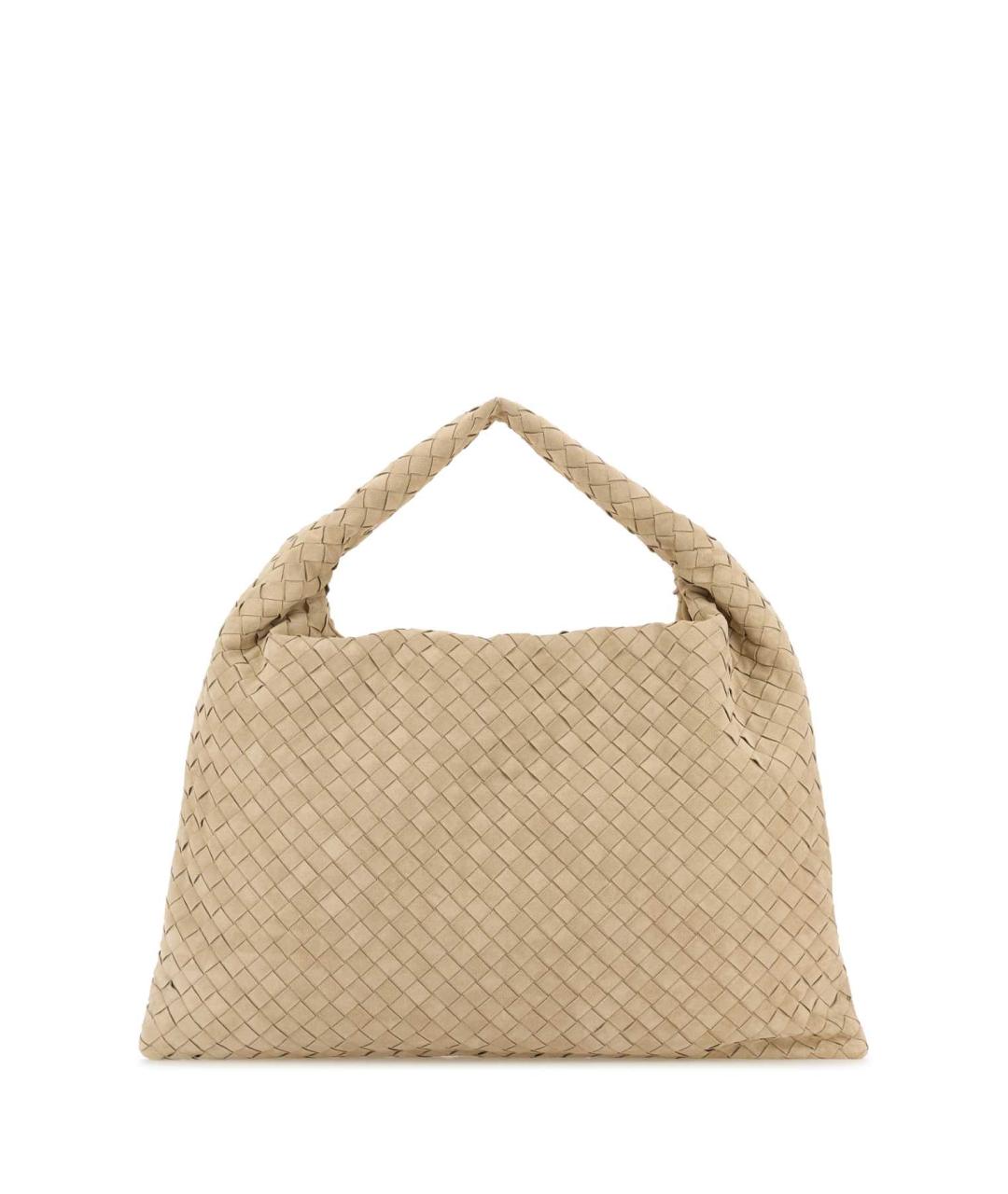 BOTTEGA VENETA Бежевая замшевая сумка с короткими ручками, фото 3