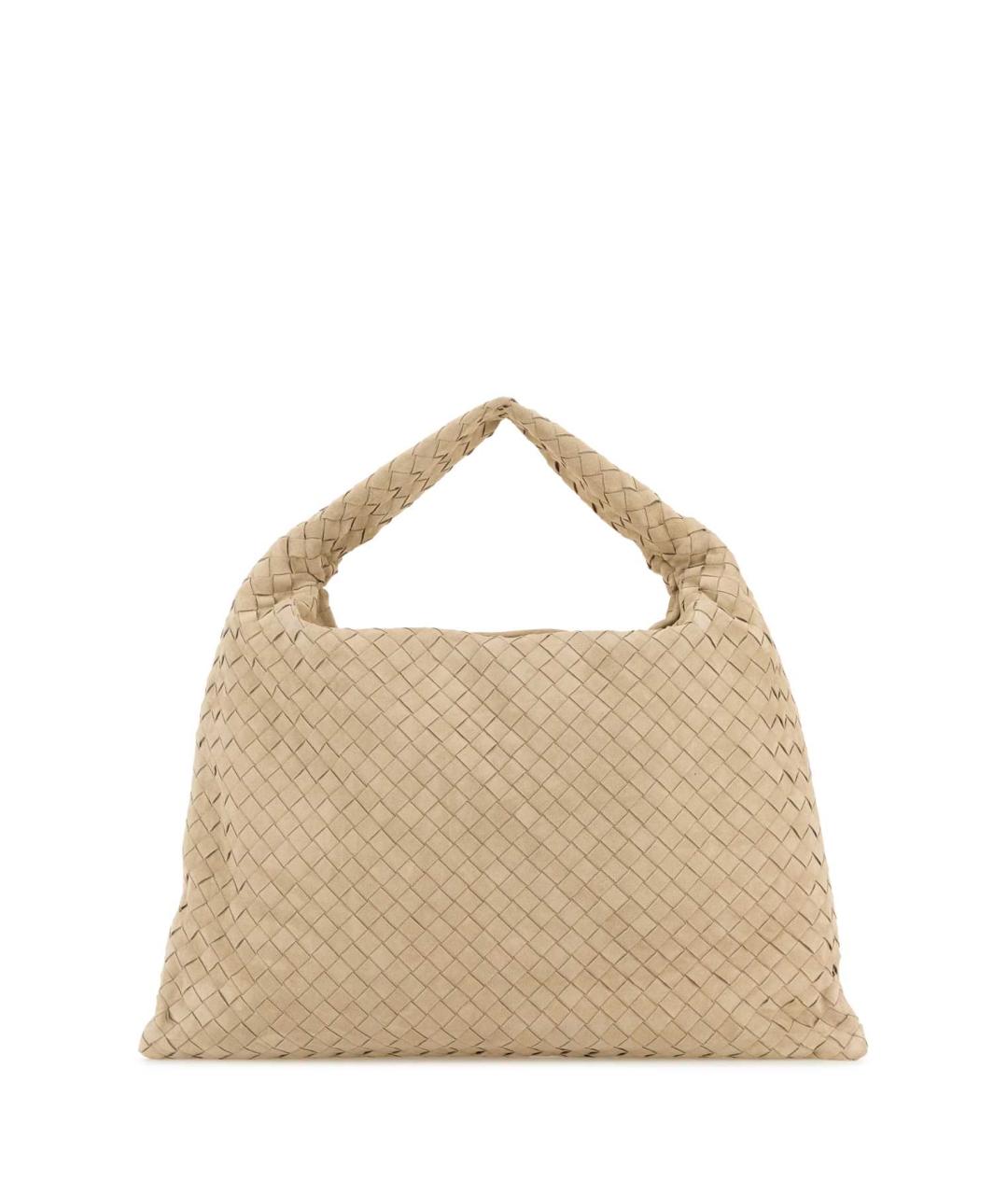 BOTTEGA VENETA Бежевая замшевая сумка с короткими ручками, фото 1