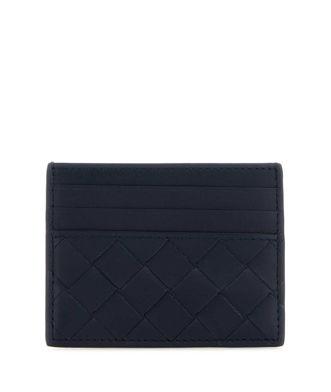 BOTTEGA VENETA Темно-синий кожаный кардхолдер, фото 1