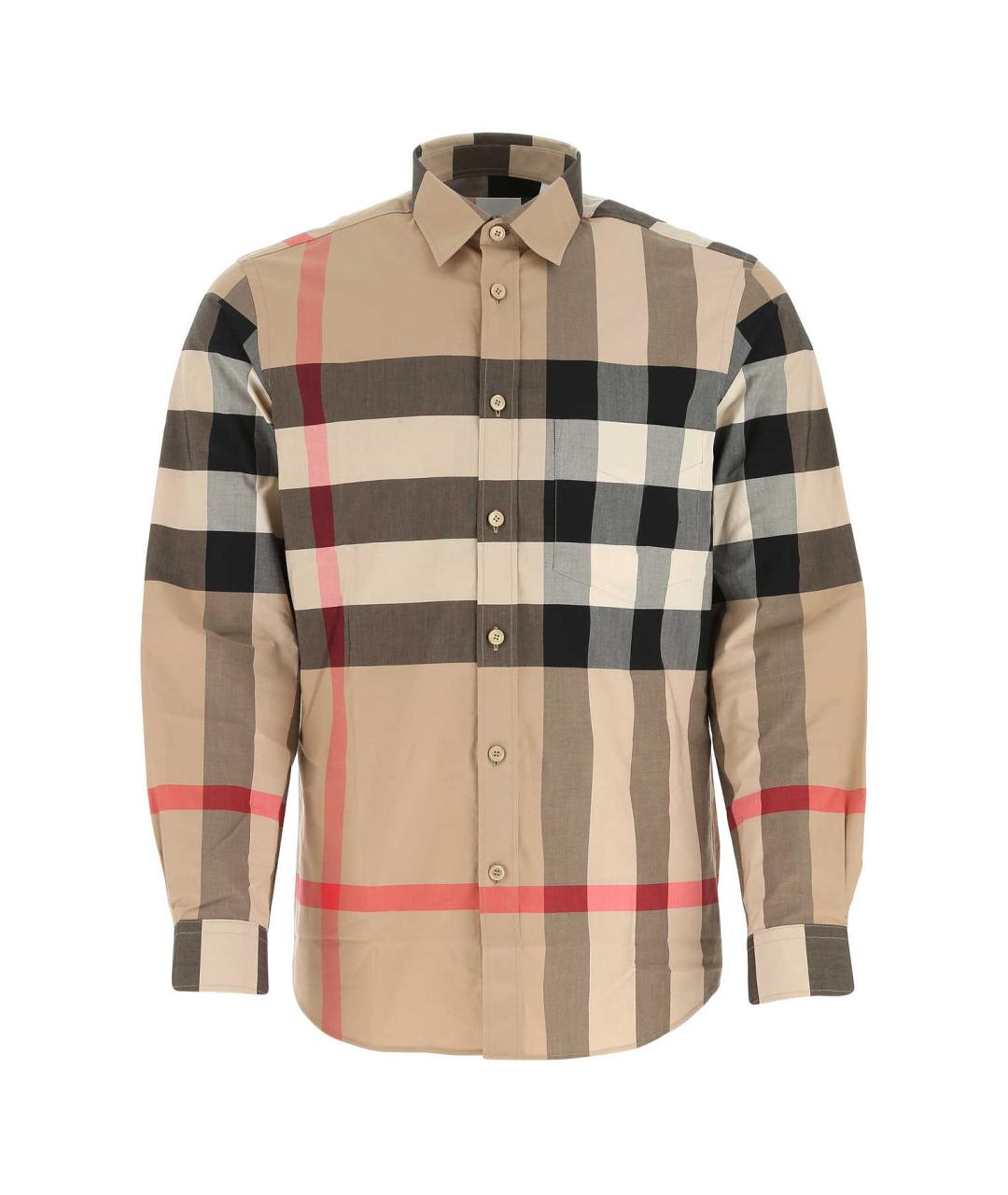 BURBERRY Бежевая хлопковая кэжуал рубашка, фото 1