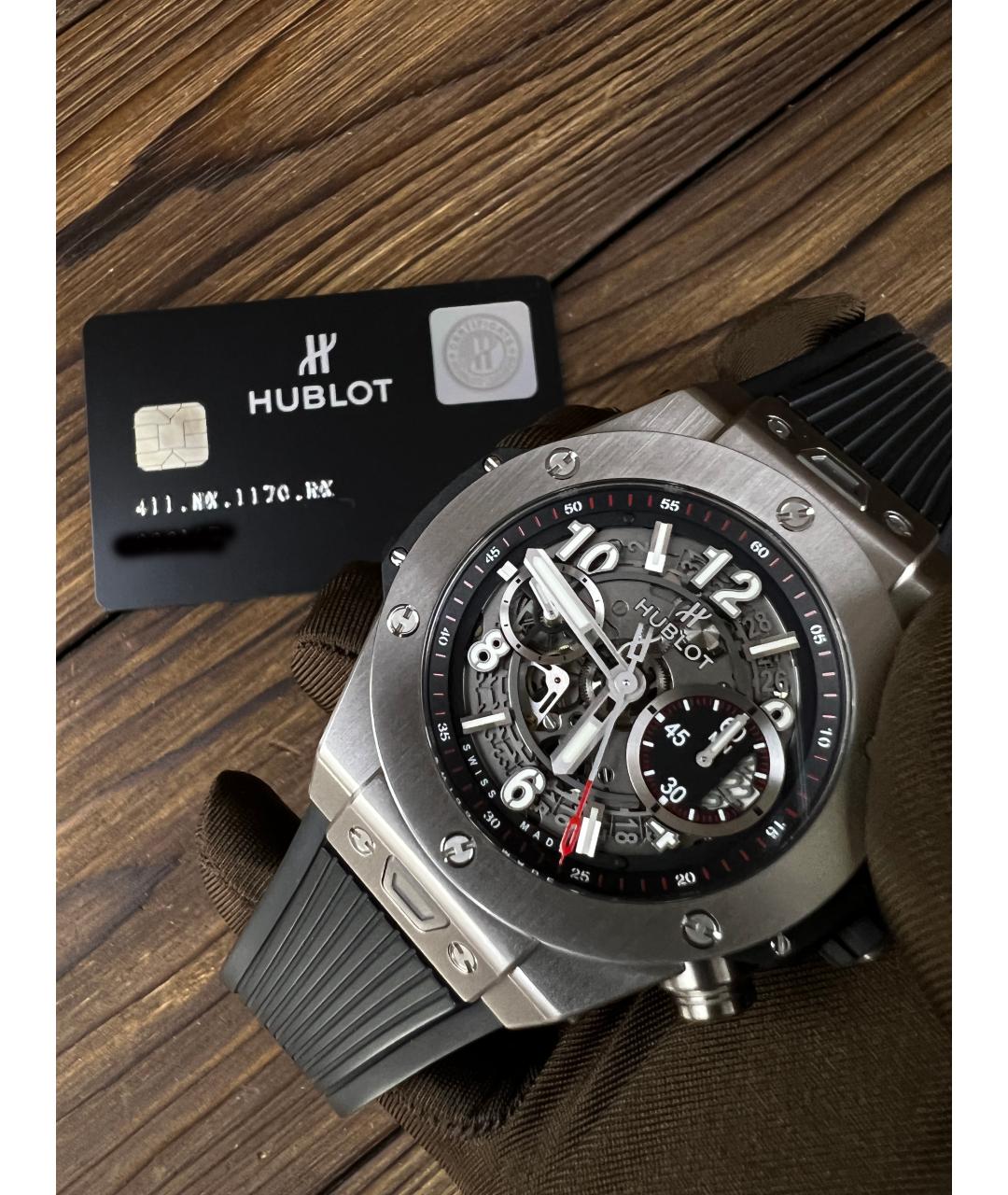 HUBLOT Черные часы, фото 2