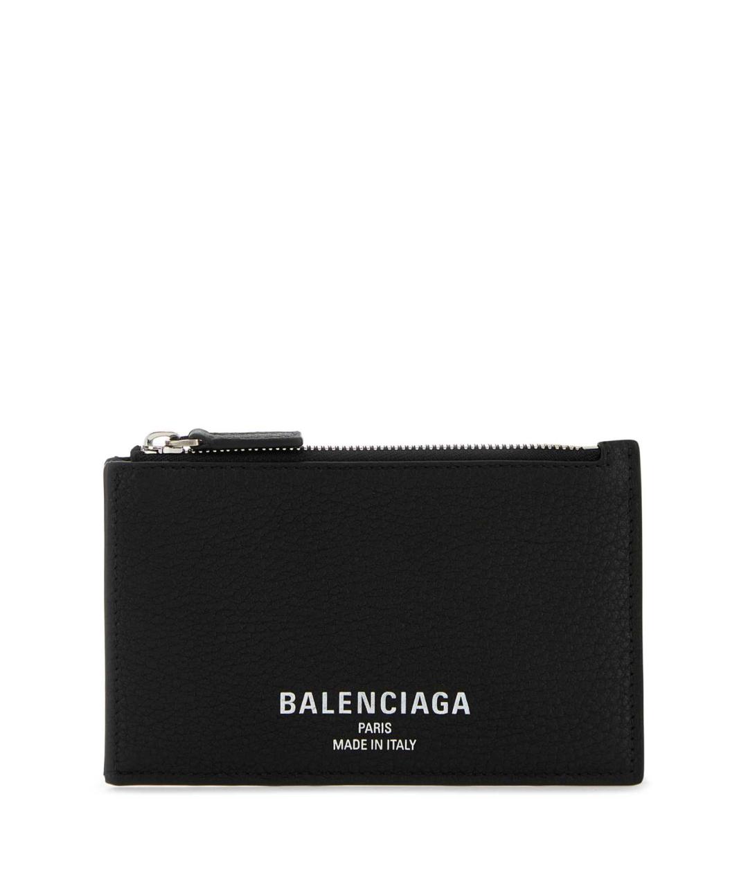 BALENCIAGA Черный кожаный кошелек, фото 1