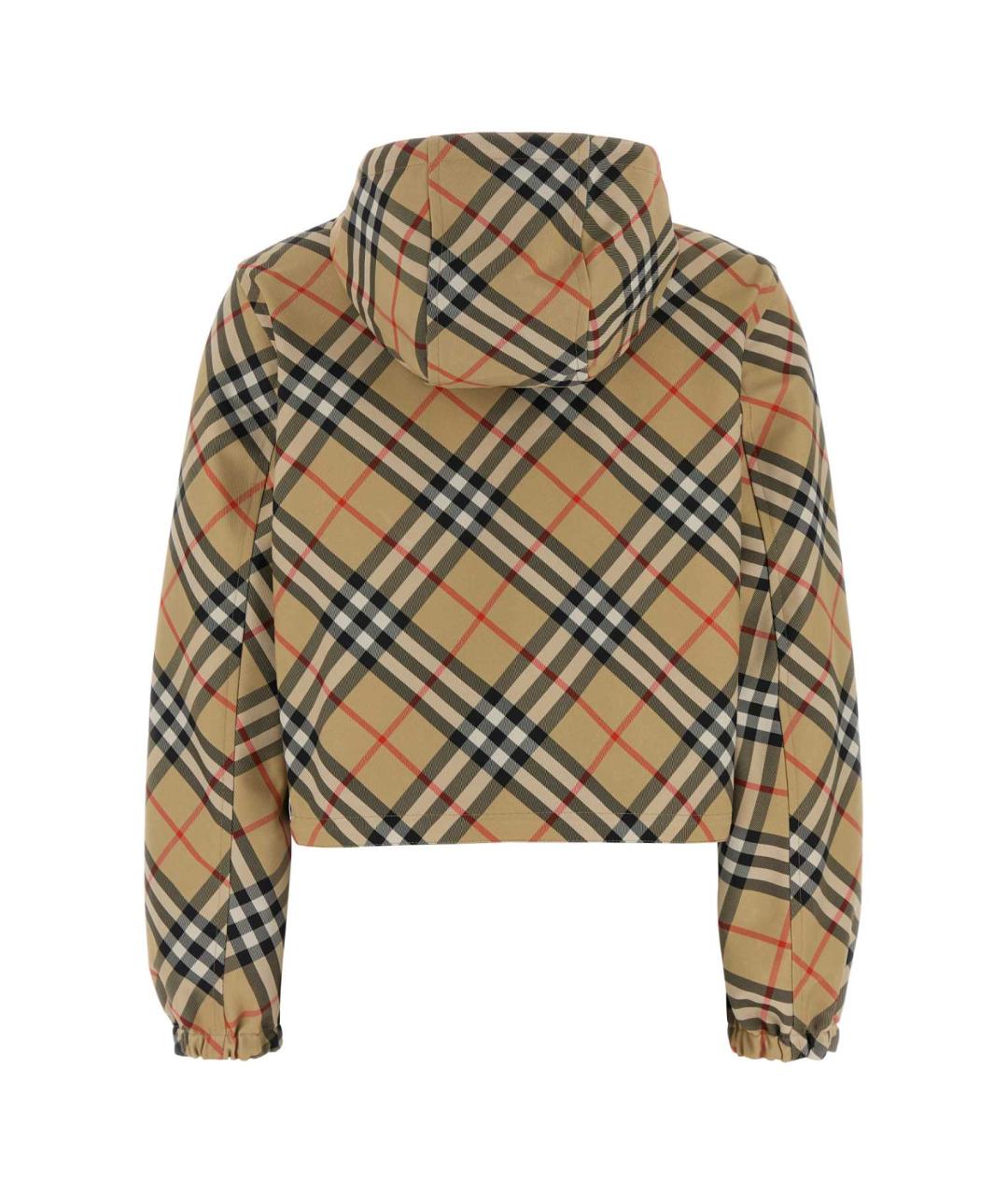 BURBERRY Бежевая полиэстеровая куртка, фото 2