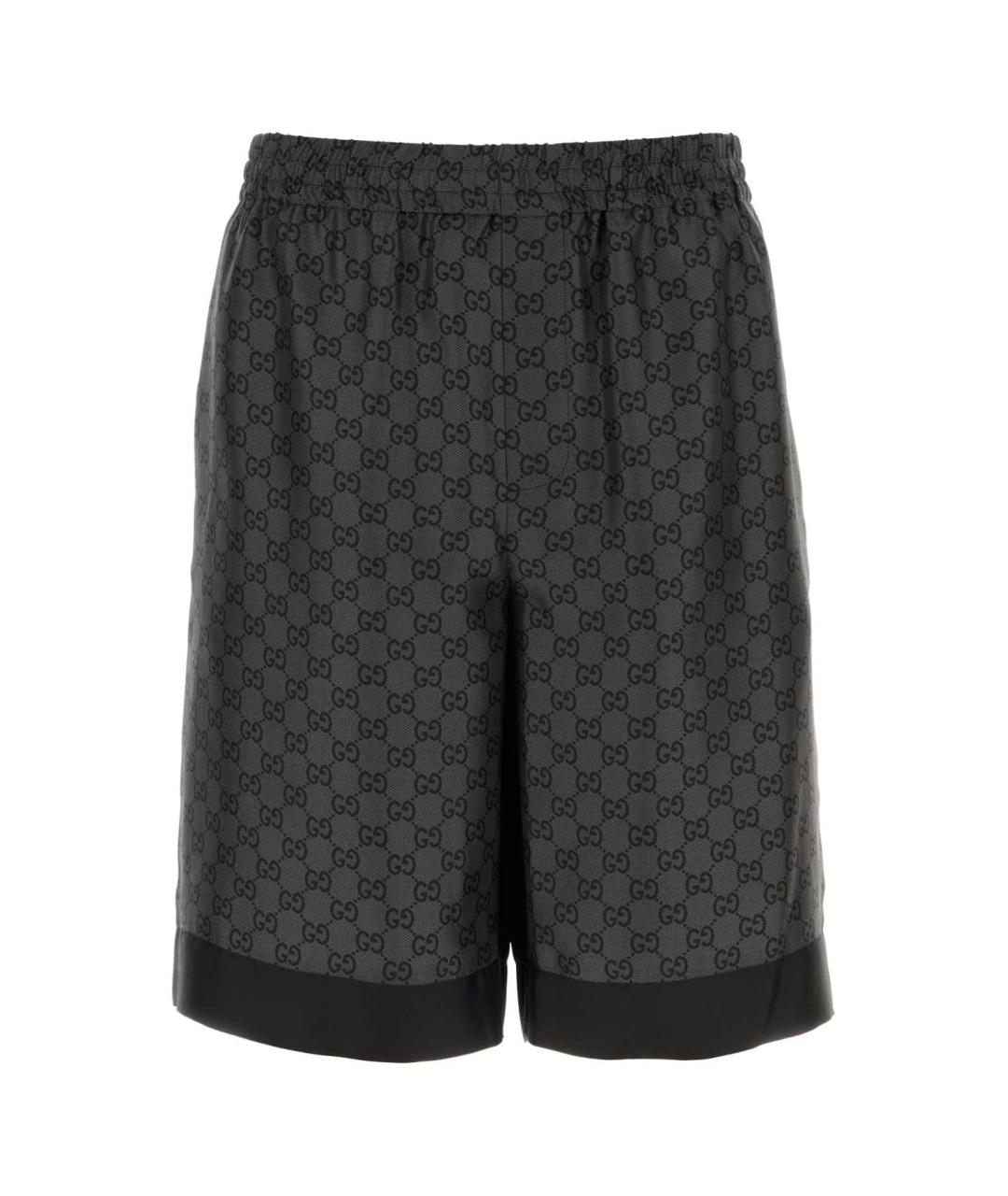 GUCCI Черные шелковые шорты, фото 1