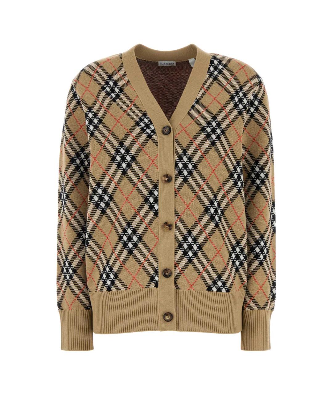 BURBERRY Бежевый шерстяной кардиган, фото 1