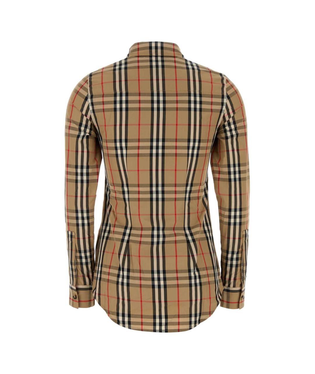 BURBERRY Коричневая хлопковая рубашка, фото 2