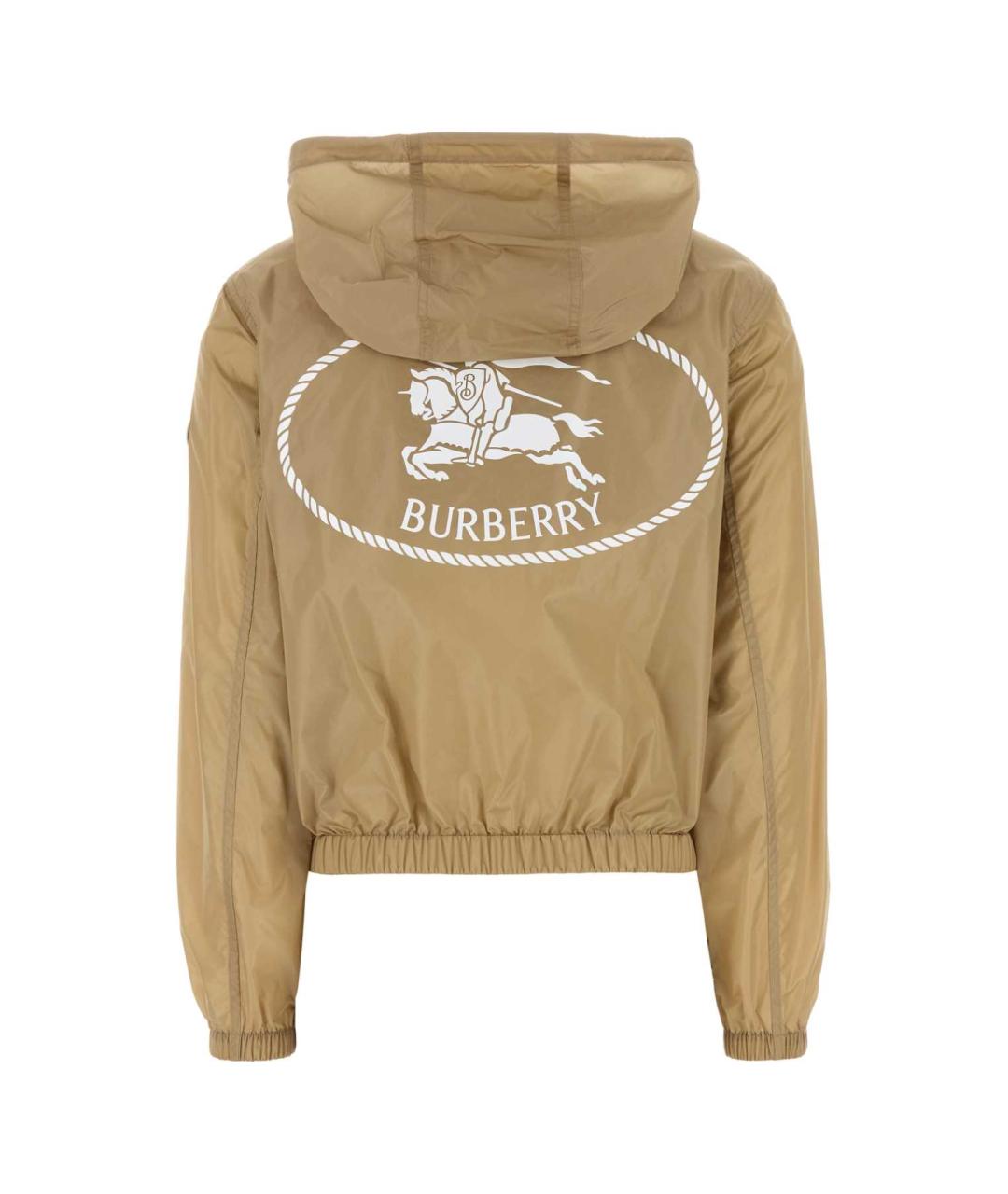 BURBERRY Бежевая полиамидовая куртка, фото 2