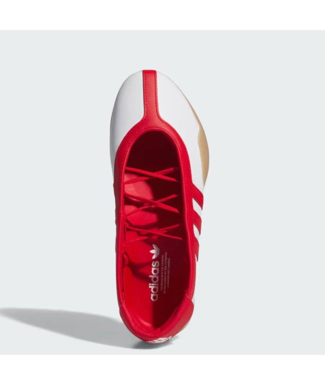 ADIDAS Красные кожаные балетки, фото 7