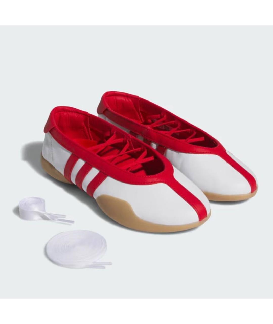 ADIDAS Красные кожаные балетки, фото 4