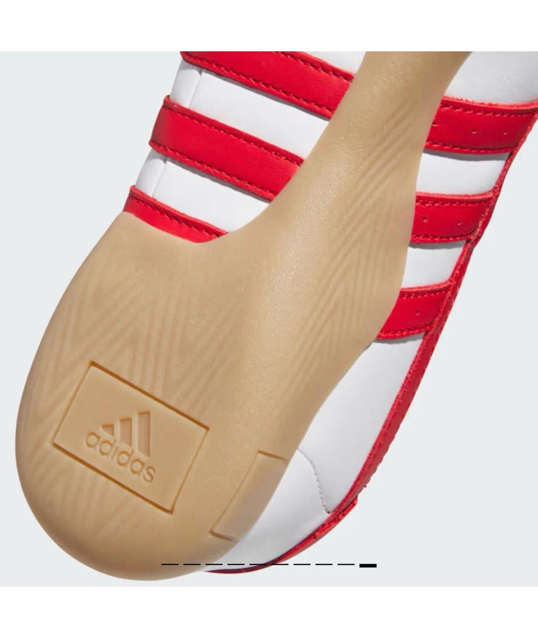 ADIDAS Красные кожаные балетки, фото 2