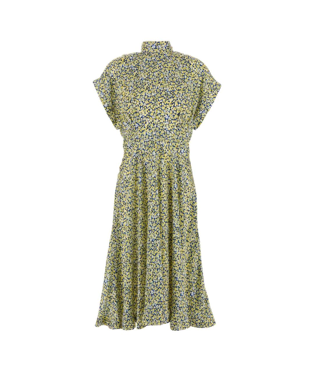 BOTTEGA VENETA Мульти шелковое платье, фото 1