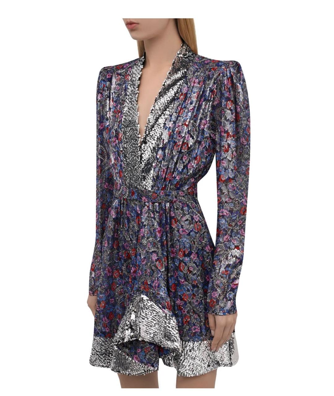 ISABEL MARANT Мульти шелковое вечернее платье, фото 3