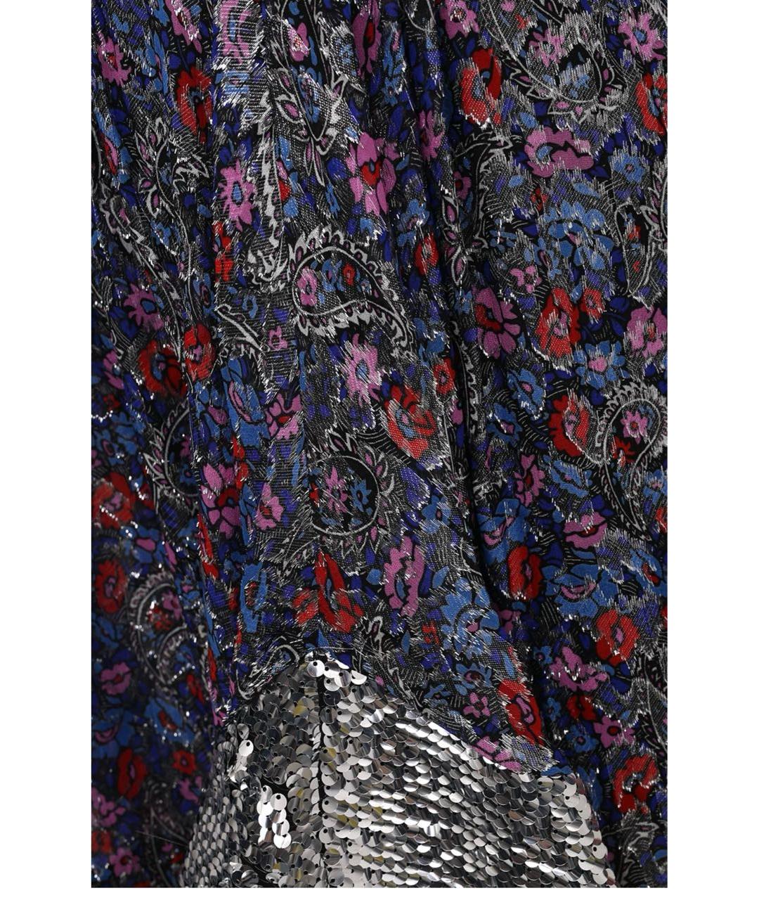 ISABEL MARANT Мульти шелковое вечернее платье, фото 4