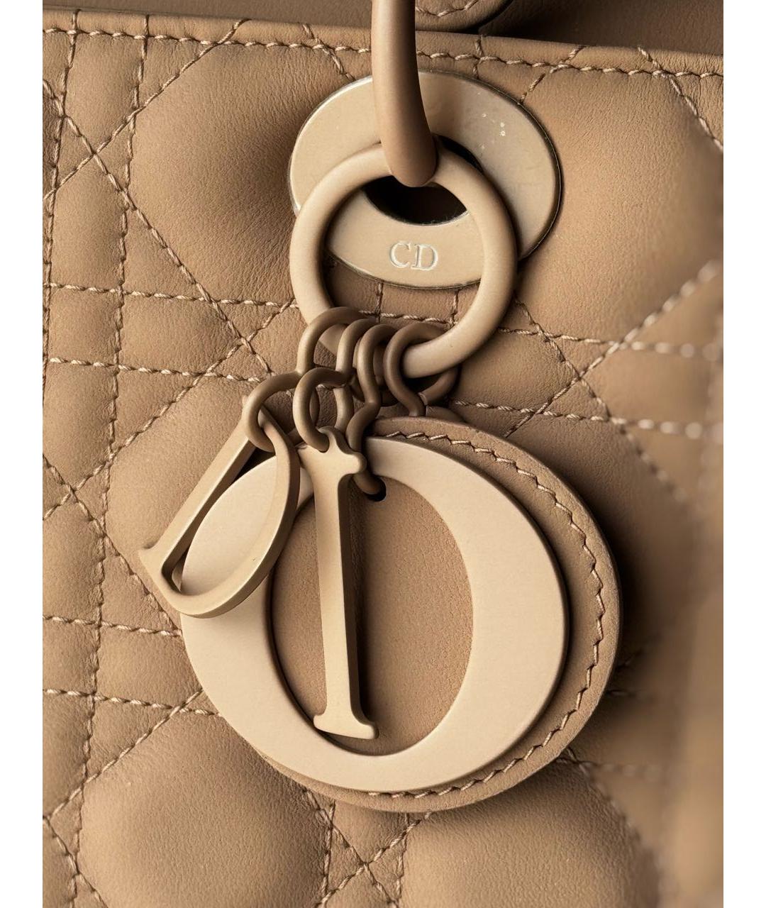 CHRISTIAN DIOR Розовая кожаная сумка с короткими ручками, фото 6