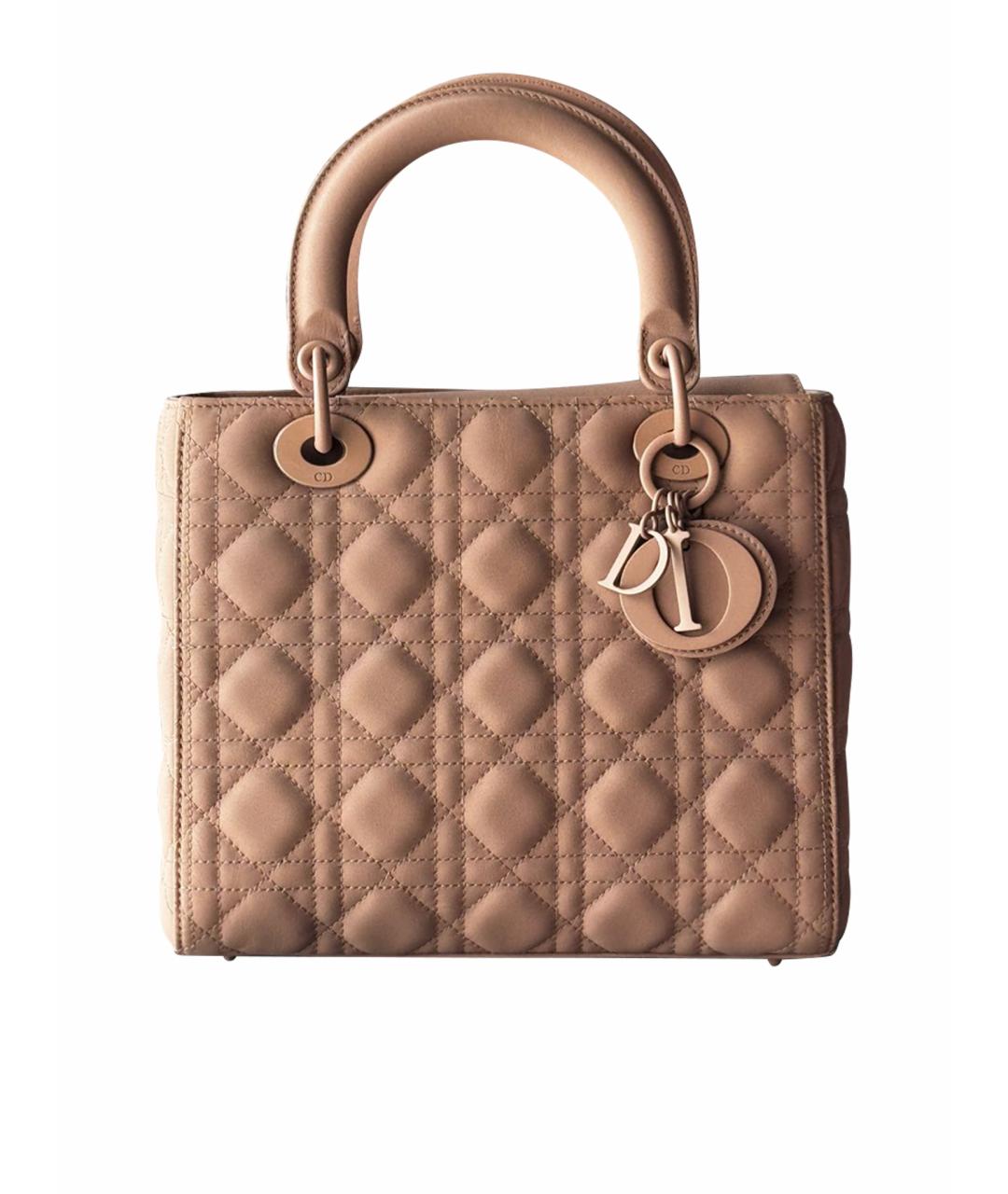 CHRISTIAN DIOR Розовая кожаная сумка с короткими ручками, фото 1