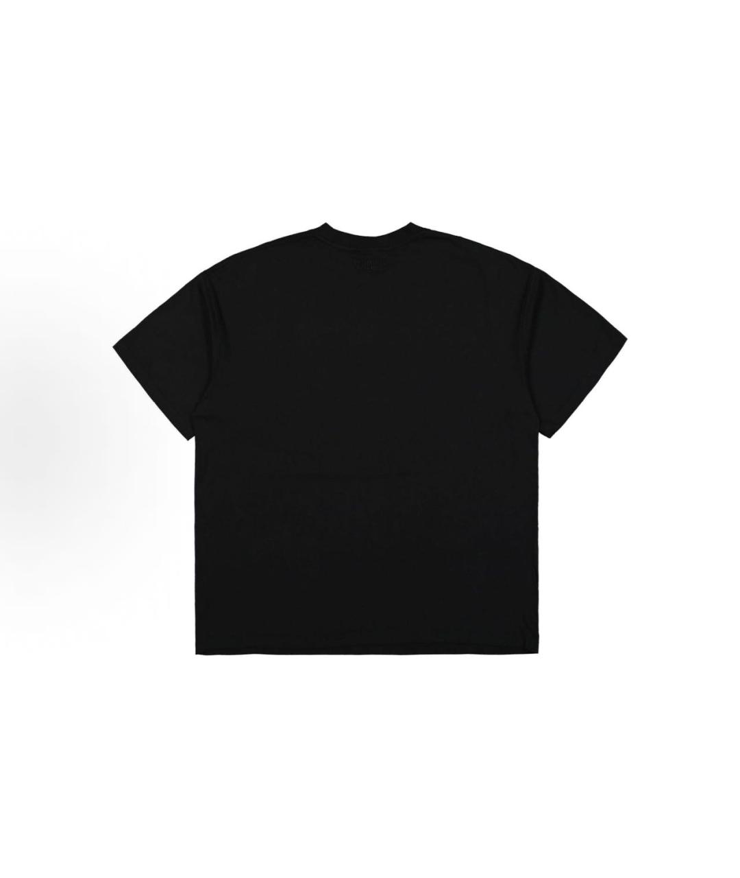 VETEMENTS Черная хлопковая футболка, фото 2