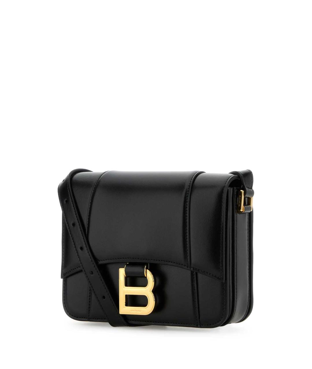 BALENCIAGA Черная кожаная сумка через плечо, фото 2