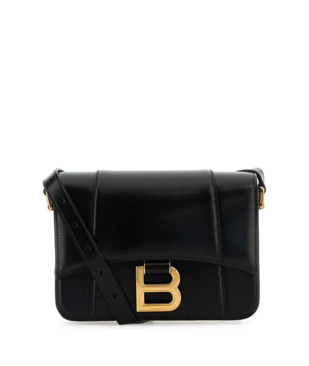 BALENCIAGA Черная кожаная сумка через плечо, фото 1