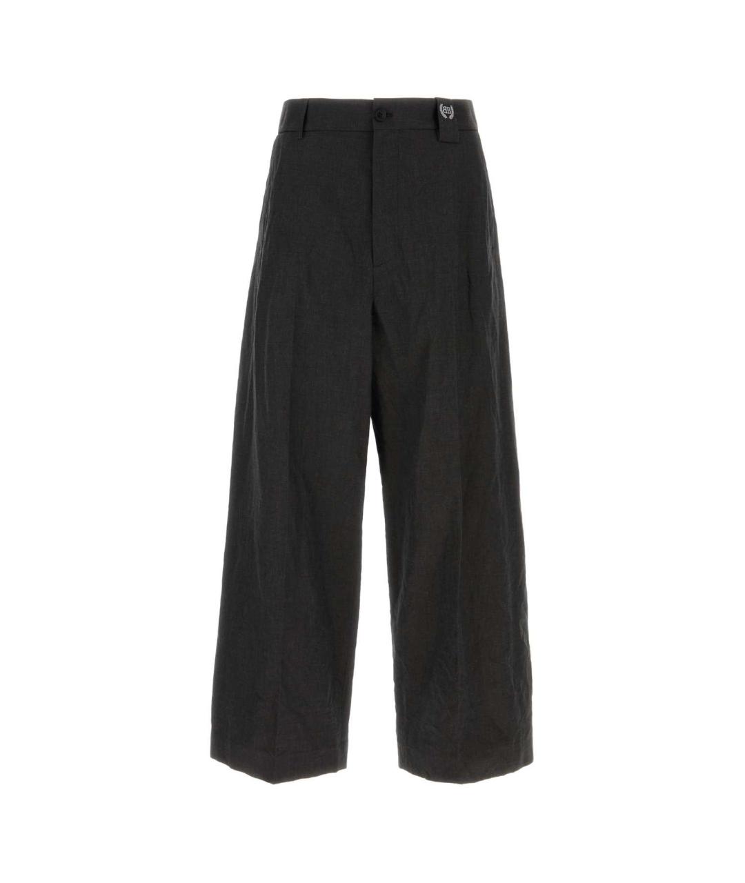 BALENCIAGA Черные льняные повседневные брюки, фото 1