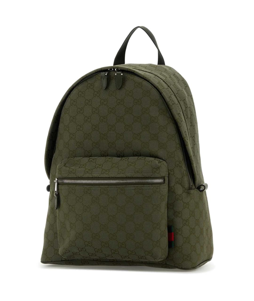 GUCCI Зеленый тканевый рюкзак, фото 2