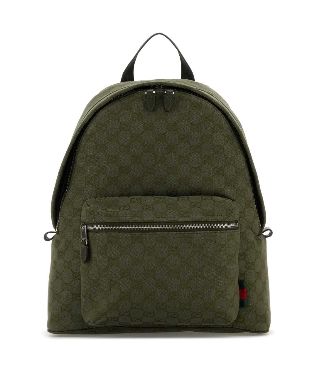 GUCCI Зеленый тканевый рюкзак, фото 1