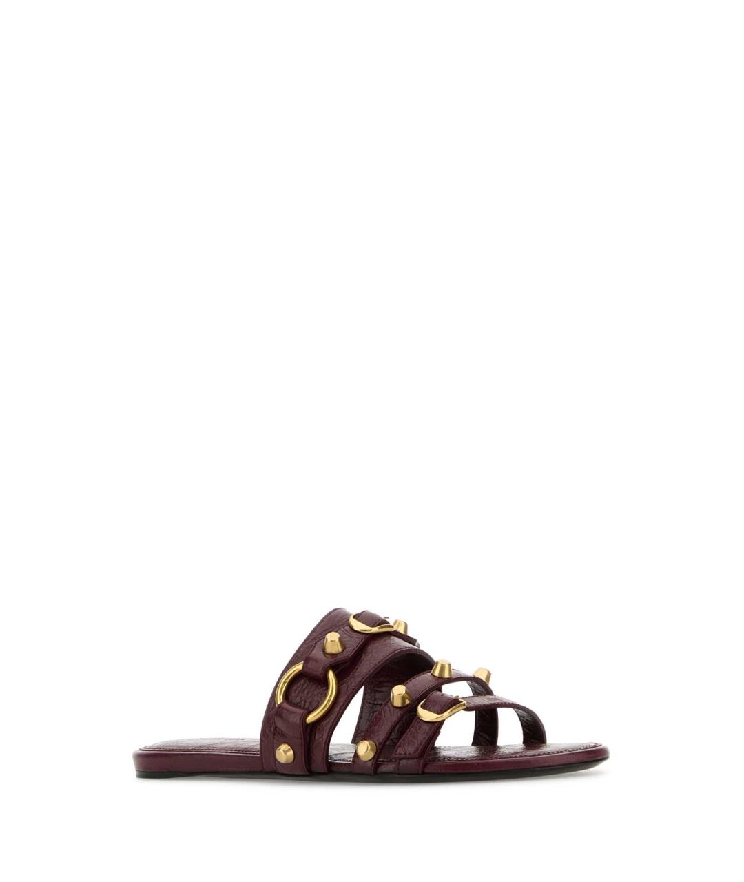 BALENCIAGA Фиолетовые кожаные мюли, фото 2