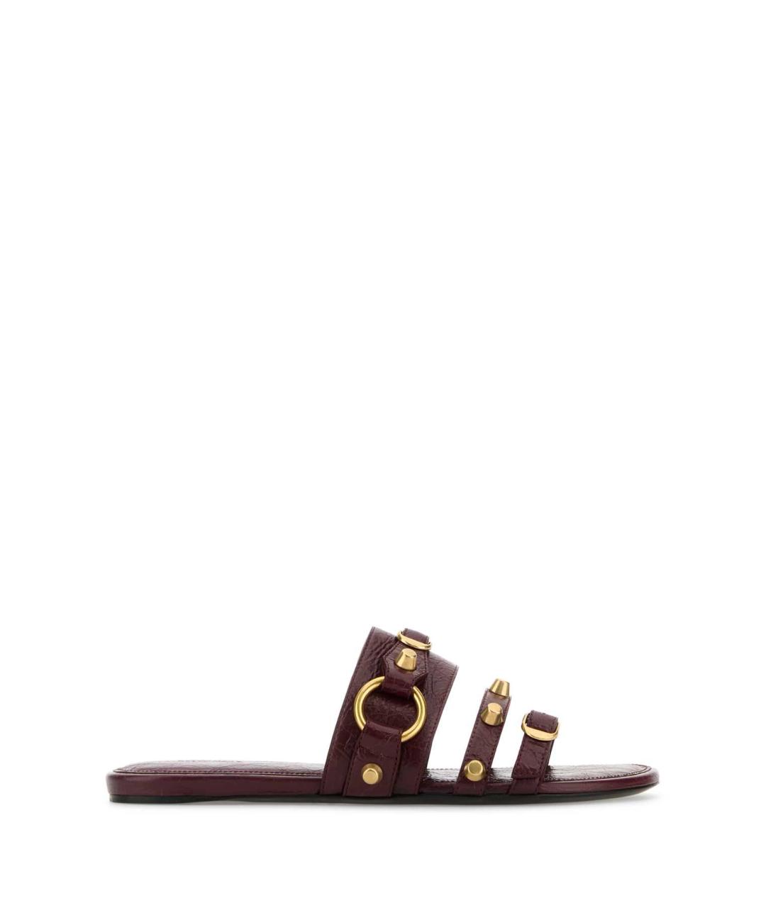 BALENCIAGA Фиолетовые кожаные мюли, фото 1