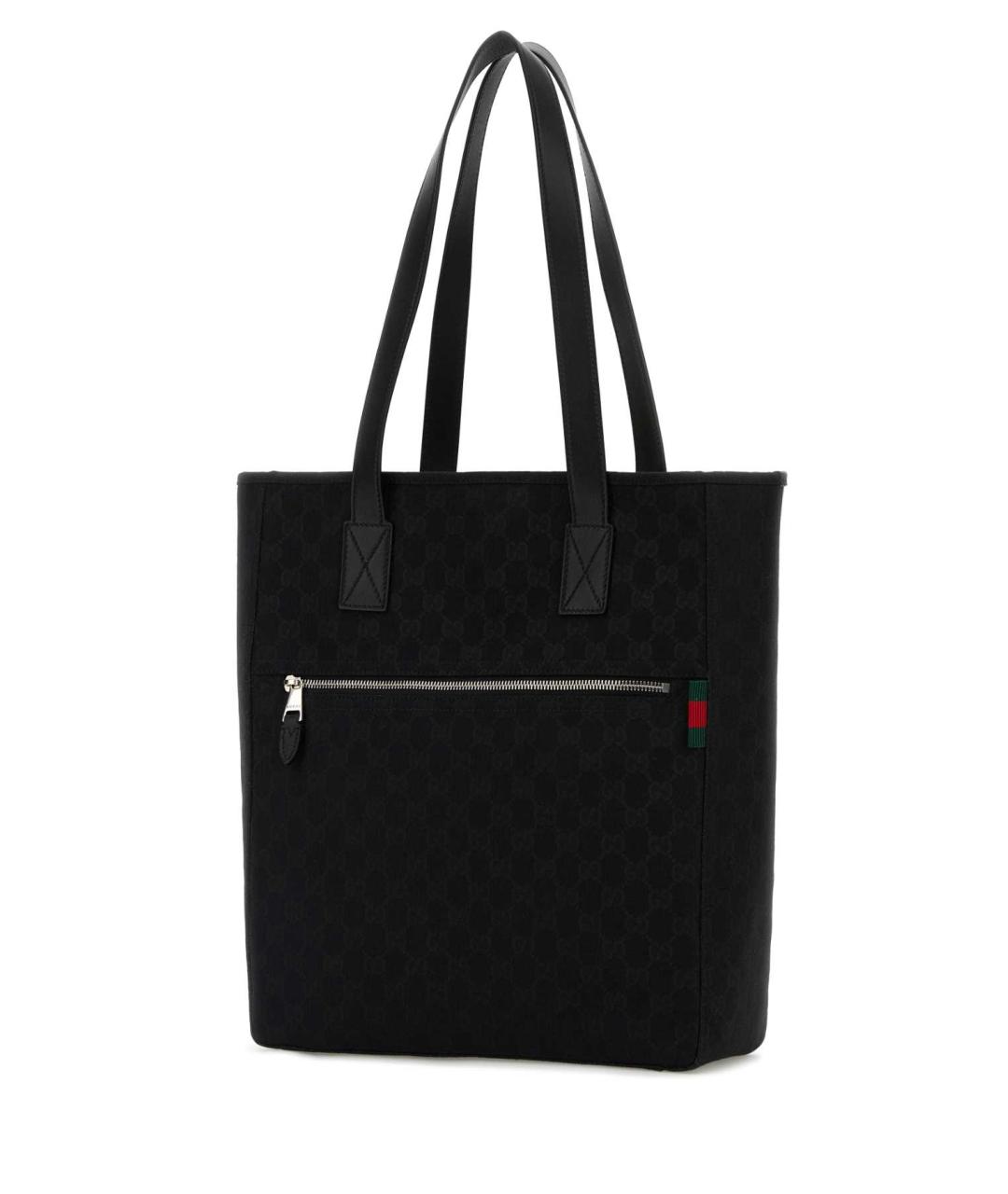 GUCCI Черная тканевая сумка тоут, фото 2