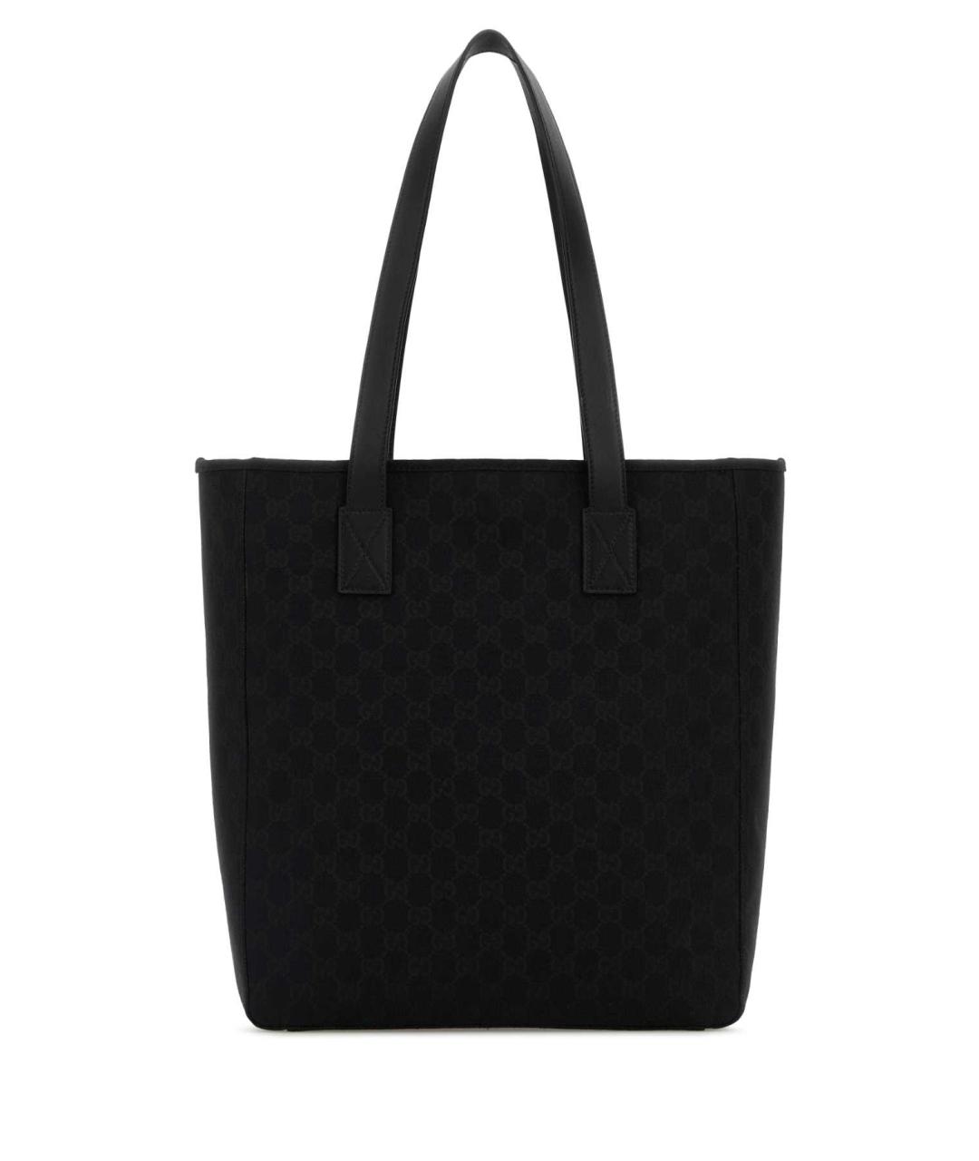 GUCCI Черная тканевая сумка тоут, фото 3